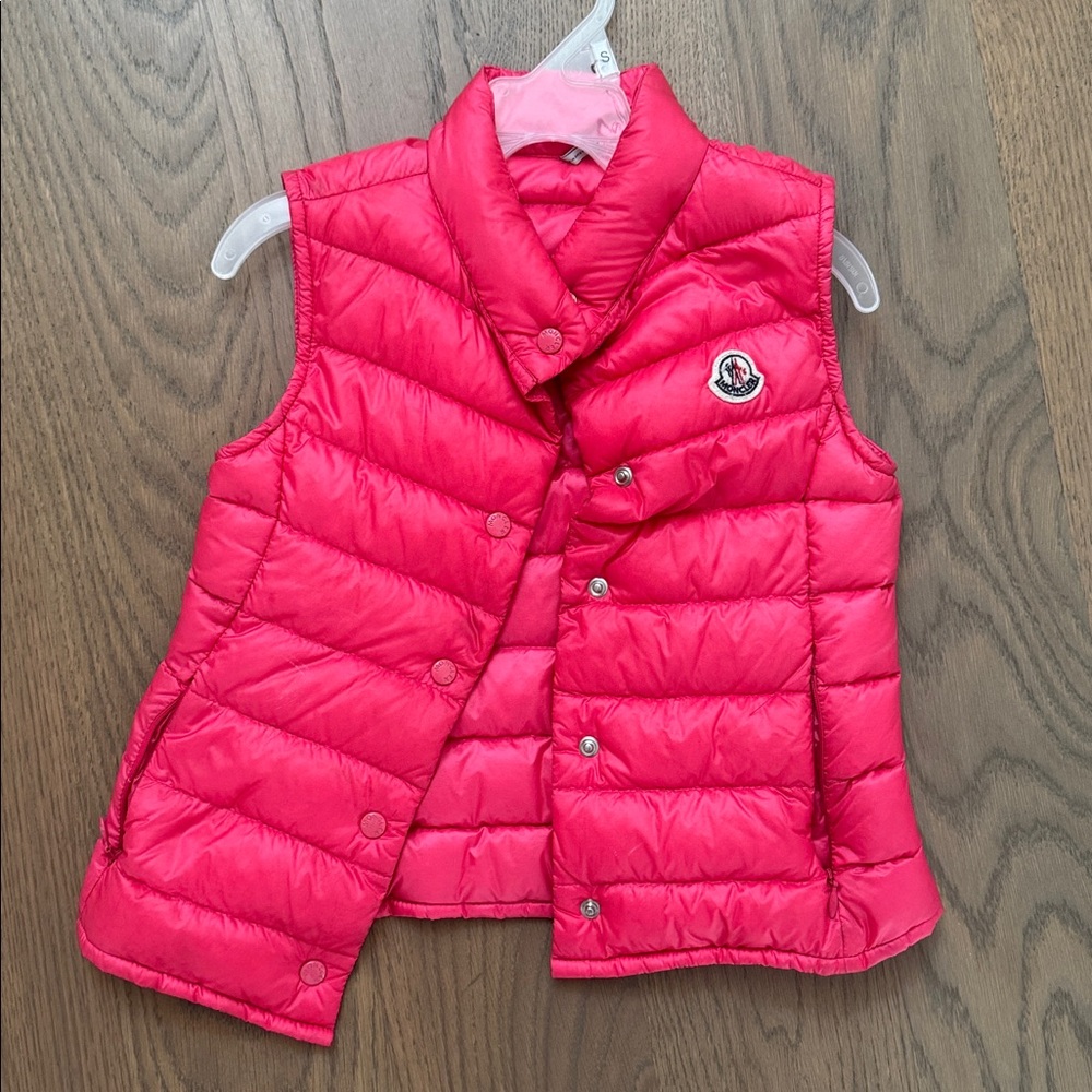 Moncler kids size 6, hot pink, liane down vest